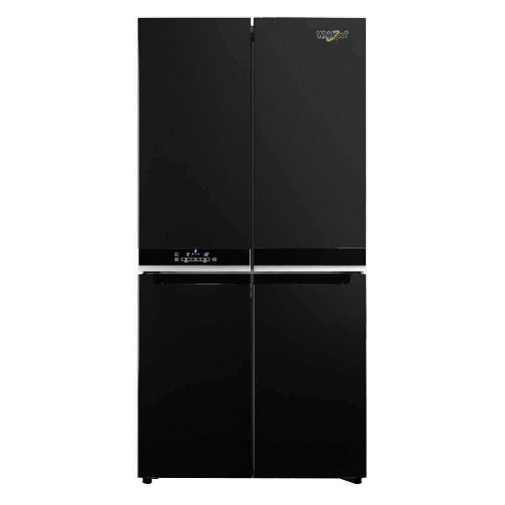 Whirlpool black online glass refrigerator