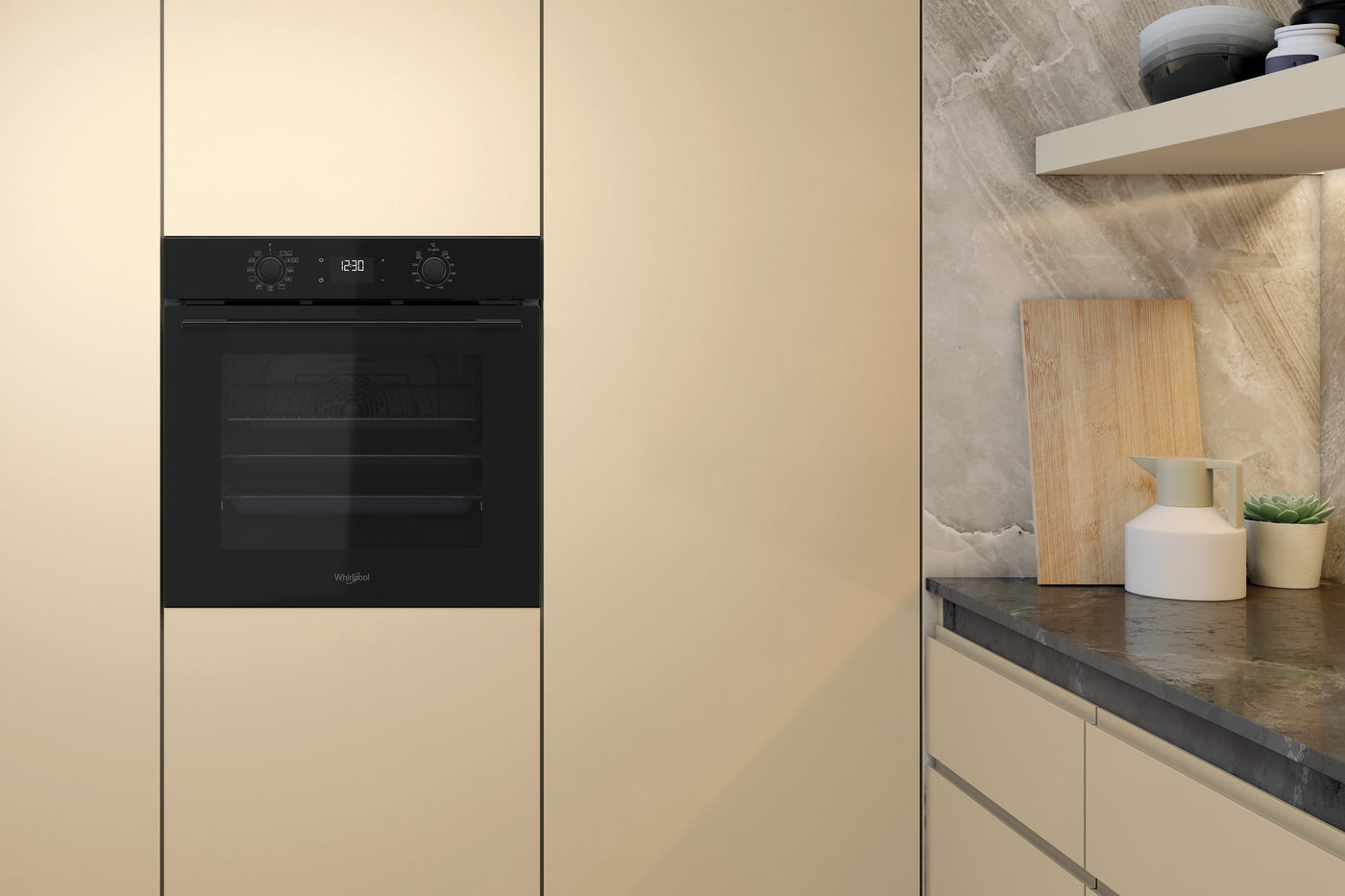 60cm Air Fry Multi-Function Smart Hydrolytic Clean Oven in Black